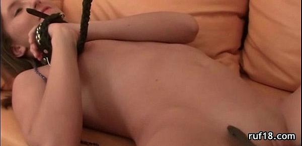  boyfriend loves to indulge the horny girl by tying her up